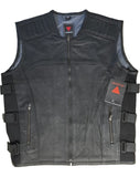 Luxury Mens Leather Waistcoat