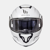 MT Atom SV Flip-Up Motorcycle Helmet Gloss Pearl White
