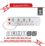 Electricmate 8-Way Multiplug with Overload Protection