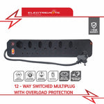 Electricmate 12-Way Multiplug with Overload Protection
