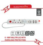 Electricmate 6-Way Multiplug with Overload Protection