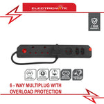 Electricmate 6-Way Multiplug with Overload Protection