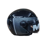 MT Street S Bezos Black-Grey Motorcycle Helmet