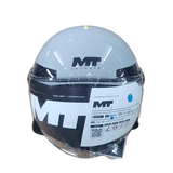 MT Street S Bezos Grey-Black Motorcycle Helmet