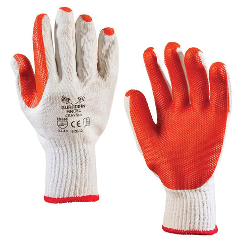 Crayfish Cotton PVC Dipped Gloves