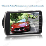 Dual Car Dashcam with Night Vision and 3 Inch LCD Screen
