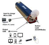 Zartek LED Rechargeable Torch with USB Powerbank
