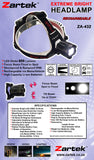 Zartek LED Rechargeable Headlamp