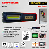 Rechargeable LED Work Light with LED Flashlight and Magnetic Base